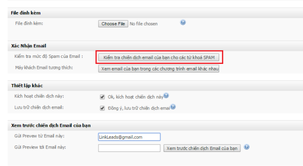 kiểm tra tư khóa trong email